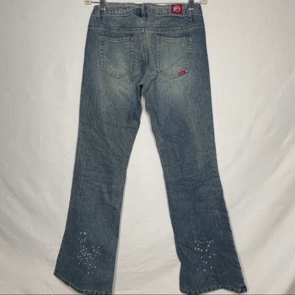 Smiths dungarees bootcut flare light blue jeans - Picture 2 of 8